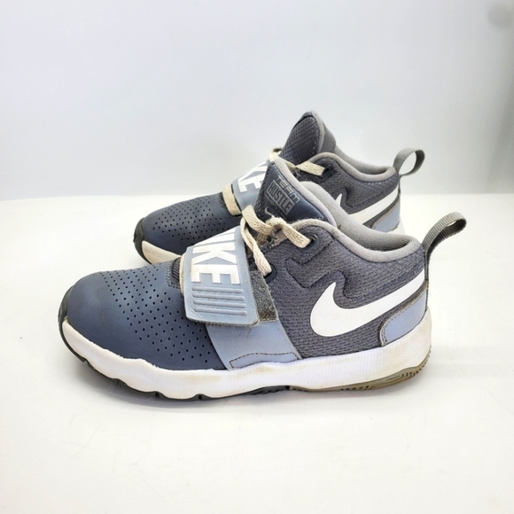 Nike Shoes 13.5 C Team Hustle D 881941-005 BB Cool Grey Wolf Gray White - Picture 12 of 12